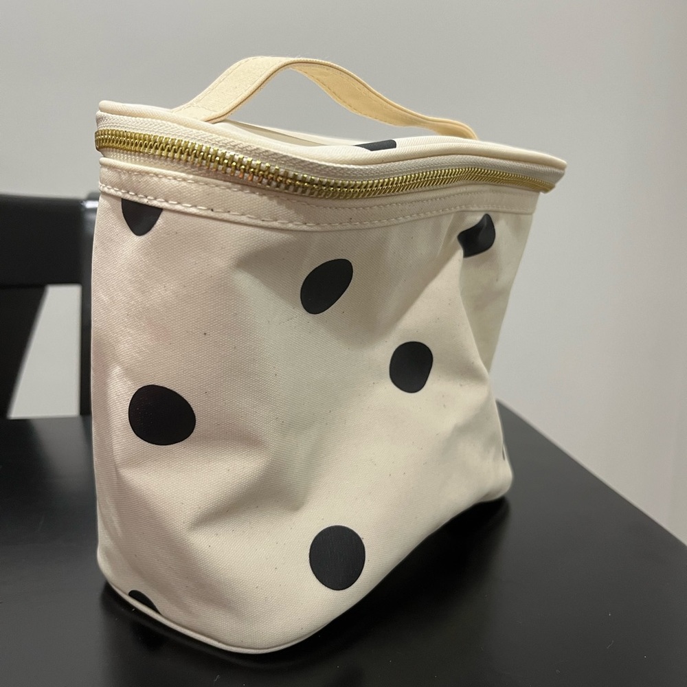 kate spade Cream and Black Polka Dot lunch box